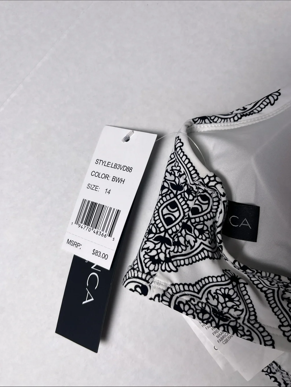New Women's La Blanca Oasis High Neck Midline Top Size 14